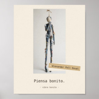 Pense bonito — Brinquedos de Tecido Poster