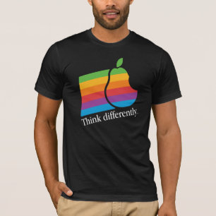 Pense diferentemente - o t-shirt retro da paródia