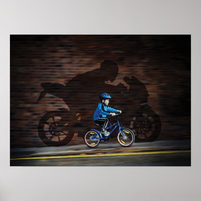 Pense em Big Mindset, Motocicleta - Poster de suce (Frente)