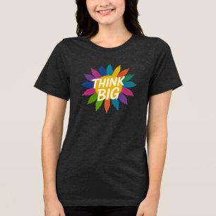 Pense em uma grande camiseta de sol colorida e mot