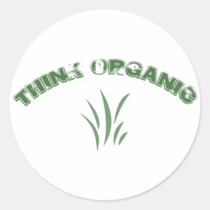 Pense etiquetas orgânicas