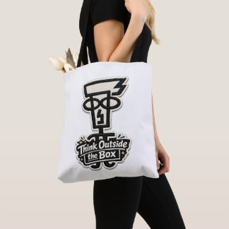 💡 Pense Fora da Caixa – Bolsa Tote de Citação Cri