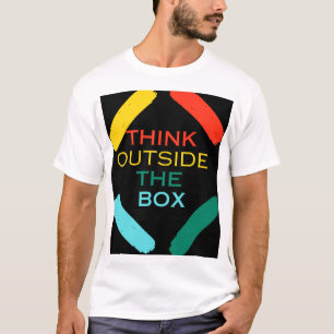Pense fora da caixa - Camisa de citação motivacion