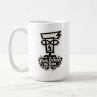 💡 Pense Fora da Caixa – Caneca de Café Inspirador