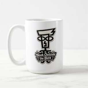 💡 Pense Fora da Caixa – Caneca de Café Inspirador
