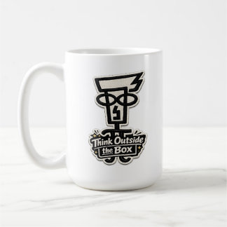 💡 Pense Fora da Caixa – Caneca de Café Inspirador