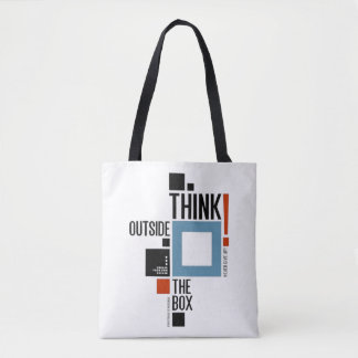 Pense fora da caixa Tote Bag Inspiracional