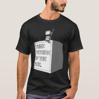 PENSE FORA do t-shirt da CAIXA
