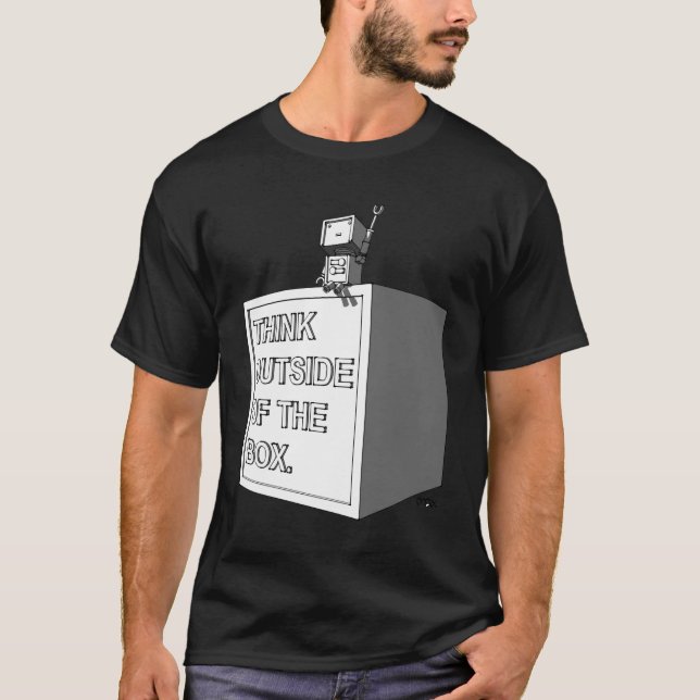 PENSE FORA do t-shirt da CAIXA (Frente)