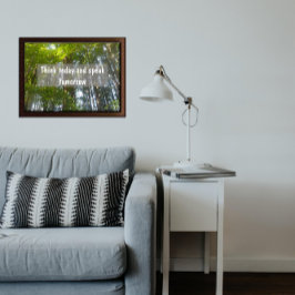 Pense hoje em dia no poster do provérbio Inspirado