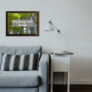 Pense hoje em dia no poster do provérbio Inspirado