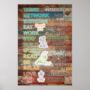 Pense na decoração positiva do Poster