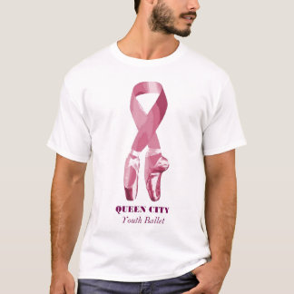 Pense o t-shirt cor-de-rosa de QCYB