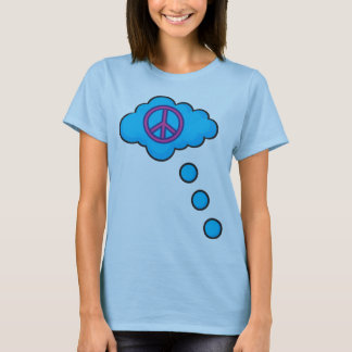 Pense o t-shirt da paz
