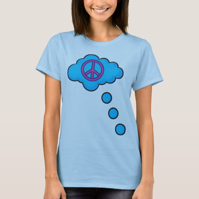 Pense o t-shirt da paz (Frente)