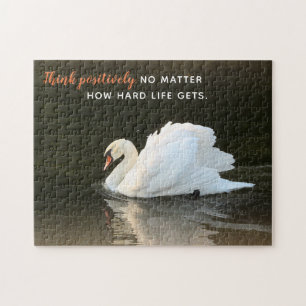 Pense Positivamente em Swan Jigsee Quebra-cabeça