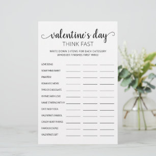 Pense rápido no dia de os namorados, pense rápido