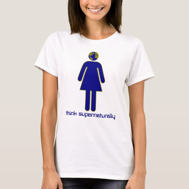Pense Supernaturally o t-shirt (Frente)