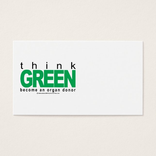 Pense verde do Organ Donor (Frente)