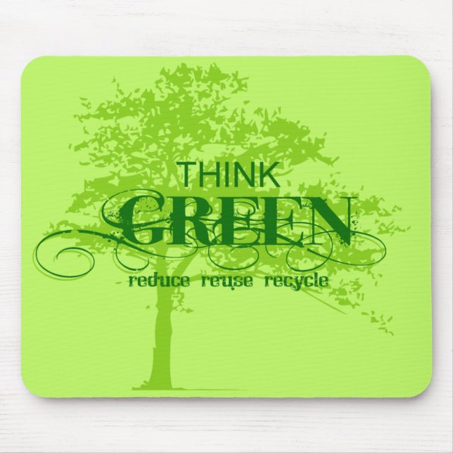 Pense verde Mousepad (Frente)
