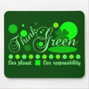 Pense verde mousepad