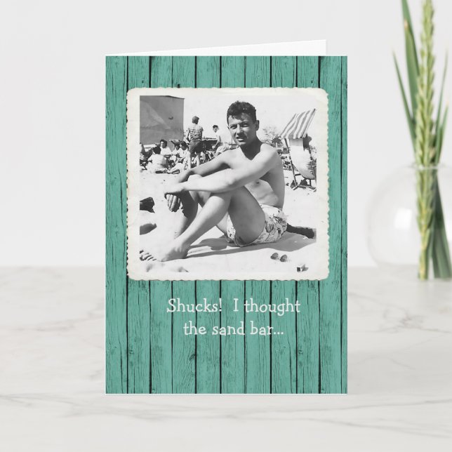 Pensei que o Bar de areia servia o cartão de anive (Frente)