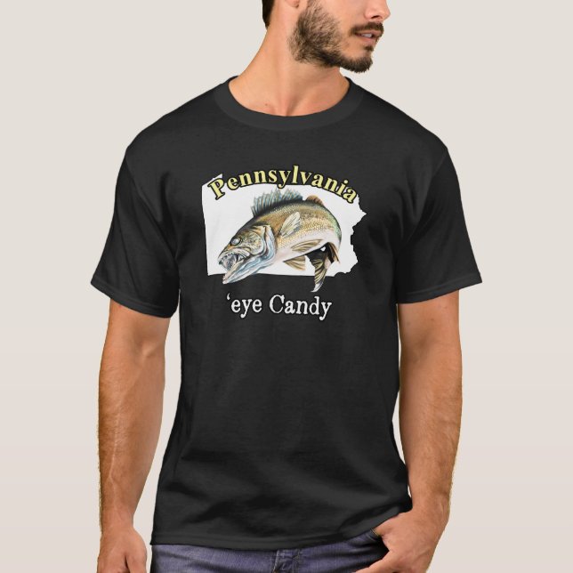 Pensilvânia 'Eye Candy Walleye Fish T-Shirt (Frente)