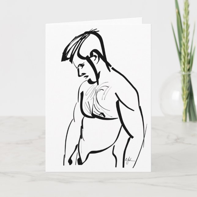 Pensivo... Cartão de Nota (Frente)