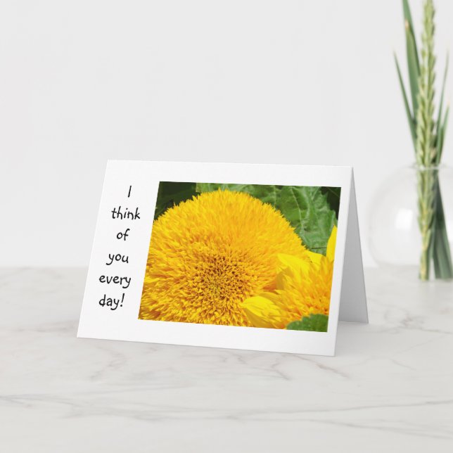 Penso em você todos os dias! Cartões pensando em v (Frente)