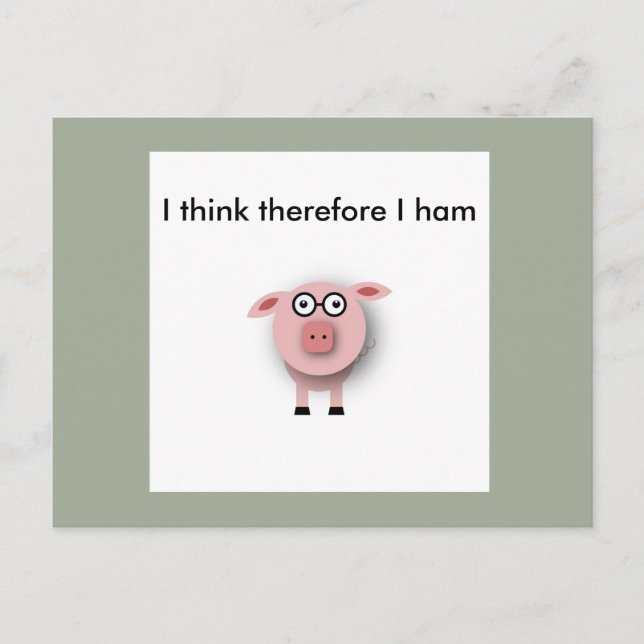 Penso, por isso, que tenho cartão postal (Frente)