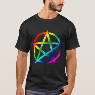 Pentacle do arco-íris para camisas escuras