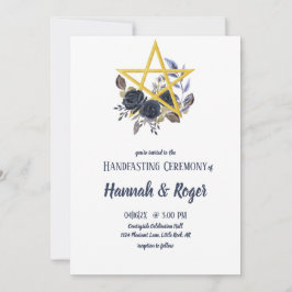 Pentágono Floral Gótico Pagan Manipulando Convite