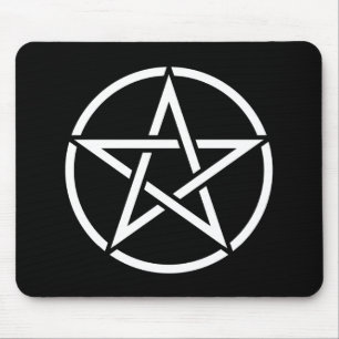 Pentagram branco Mousepad