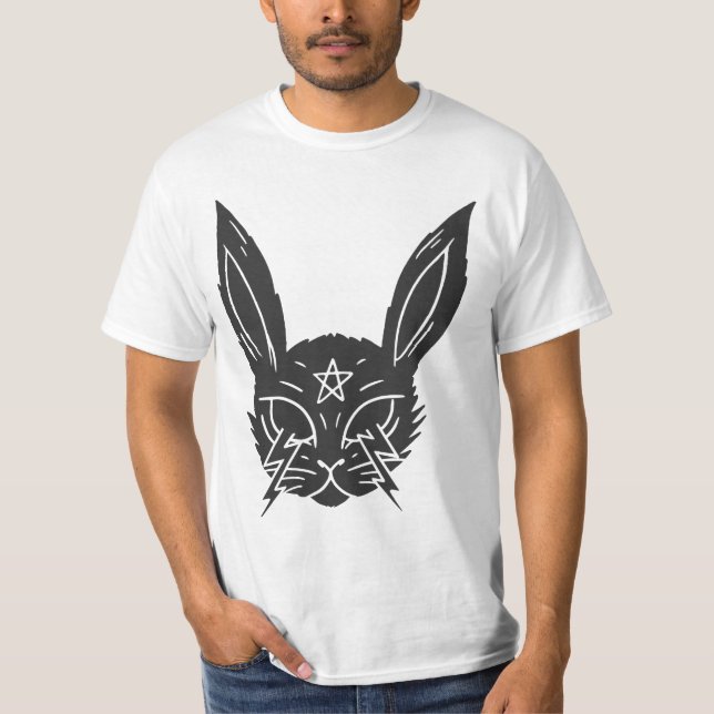 Pentagram Punk Rabbit T-Shirt (Frente)