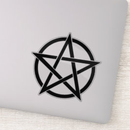 Pentagrama Elegante de Wicca Gótica Adesivo de Vin