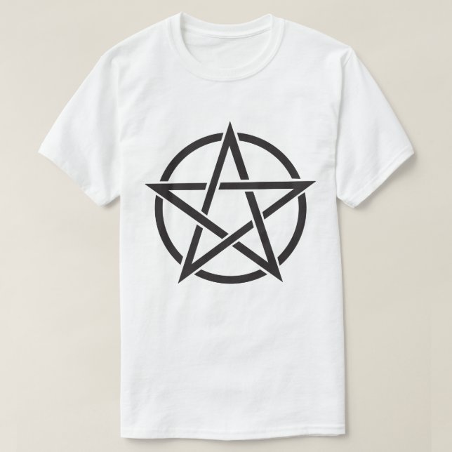 Pentagrama Símbolo Witchcraft Pagan Wicca T-Shirt (Frente do Design)