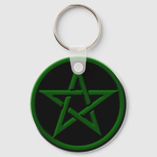 Pentagrama verde Chaveiro