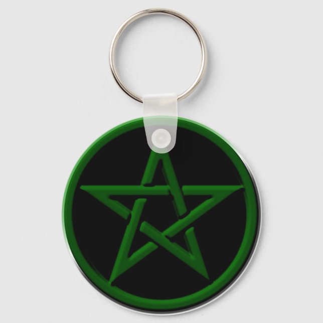 Pentagrama verde Chaveiro (Frente)