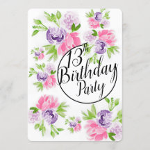 Peoney Cluster 13 Birthday convite