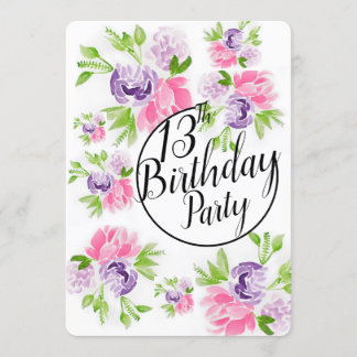 Peoney Cluster 13 Birthday convite