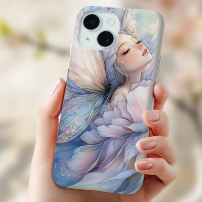 Peônia do Amanhecer (the Iphone 13 mini with the image of Peony of the Dawn shown in the hand of a young woman)