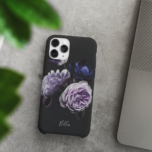 Peonia Floral Violeta Escura Elegante Personalizad