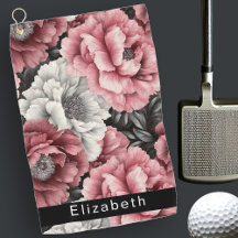 Peônia Personalizada Rosa e Branco Bonito
