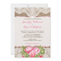 Peônia rústica dos rosas do convite do casamento