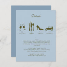 Peônias Brancas com Azul Bebê DETALHES Convite