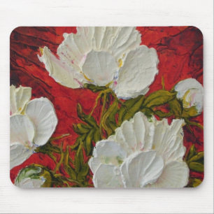 Peônias brancas Mousepad