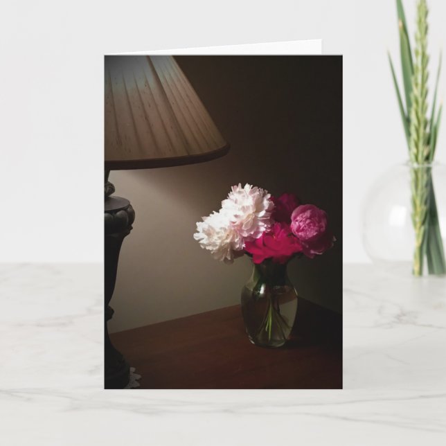 Peônias, cartão (Frente)