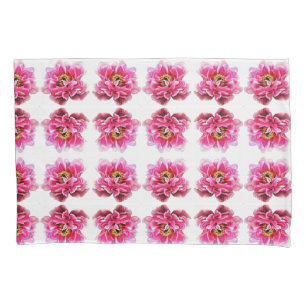 Peônias cor-de-rosa travesseiro