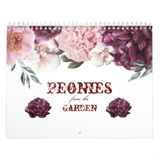 Peônias de Calendário do Jardim (Capa)