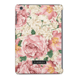 Pêonias Vintage e Padrão Hydrangeas